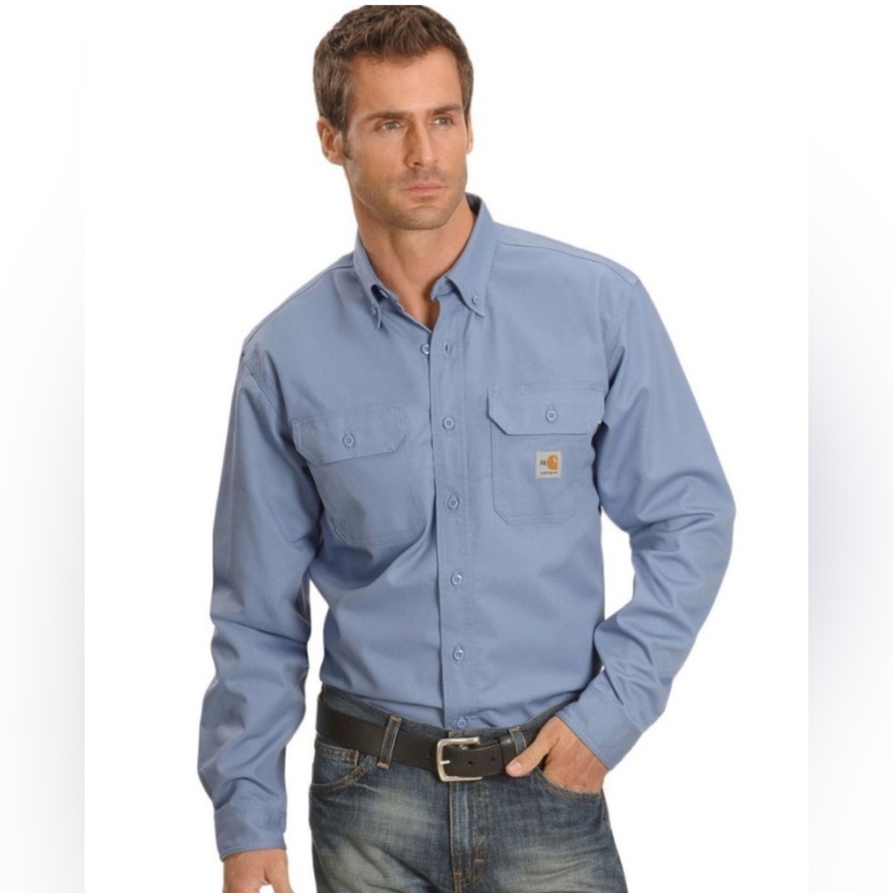 2 Carhartt FR Long Sleeve Button-Down shirts